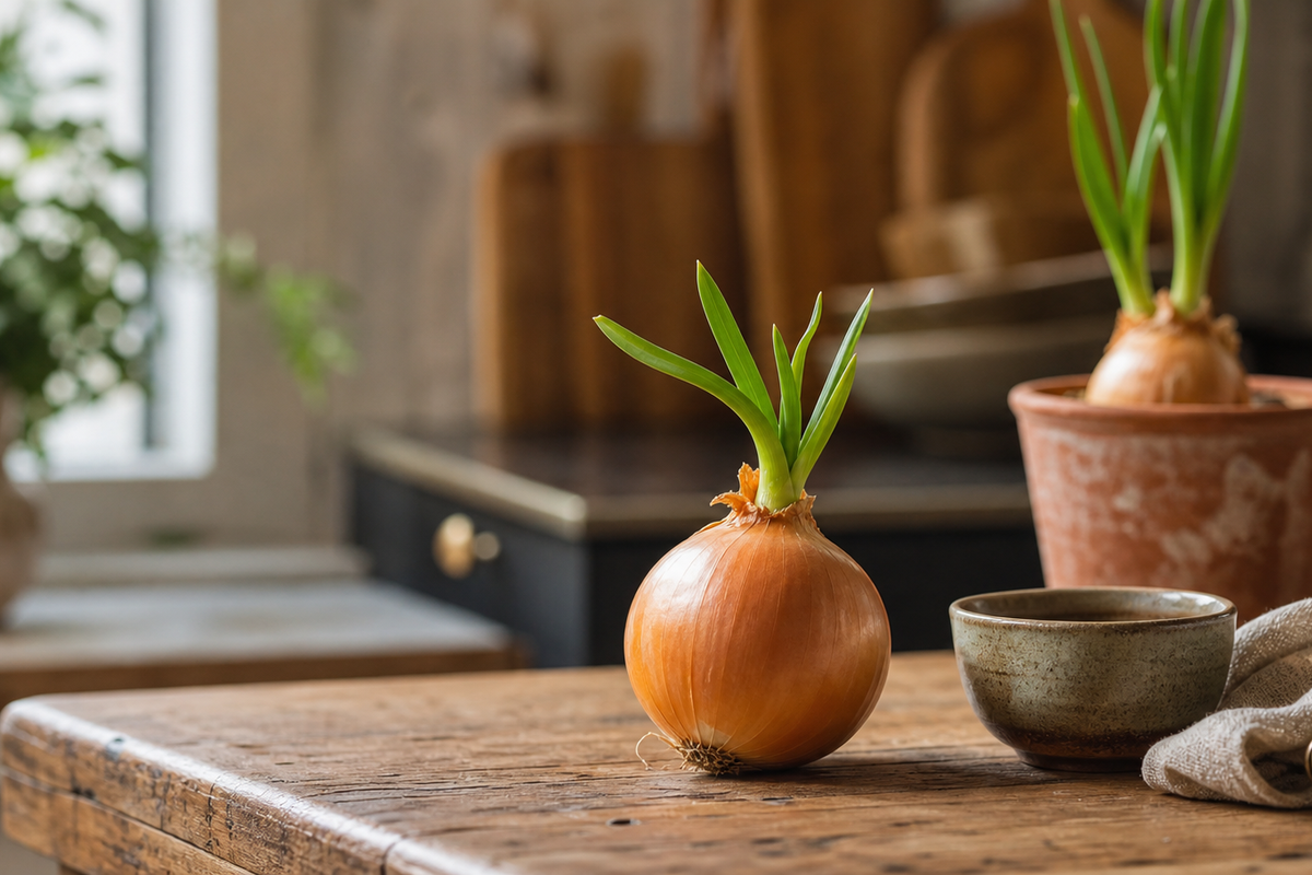 Oignon qui germe : faut-il le manger, le jeter ou le planter ?