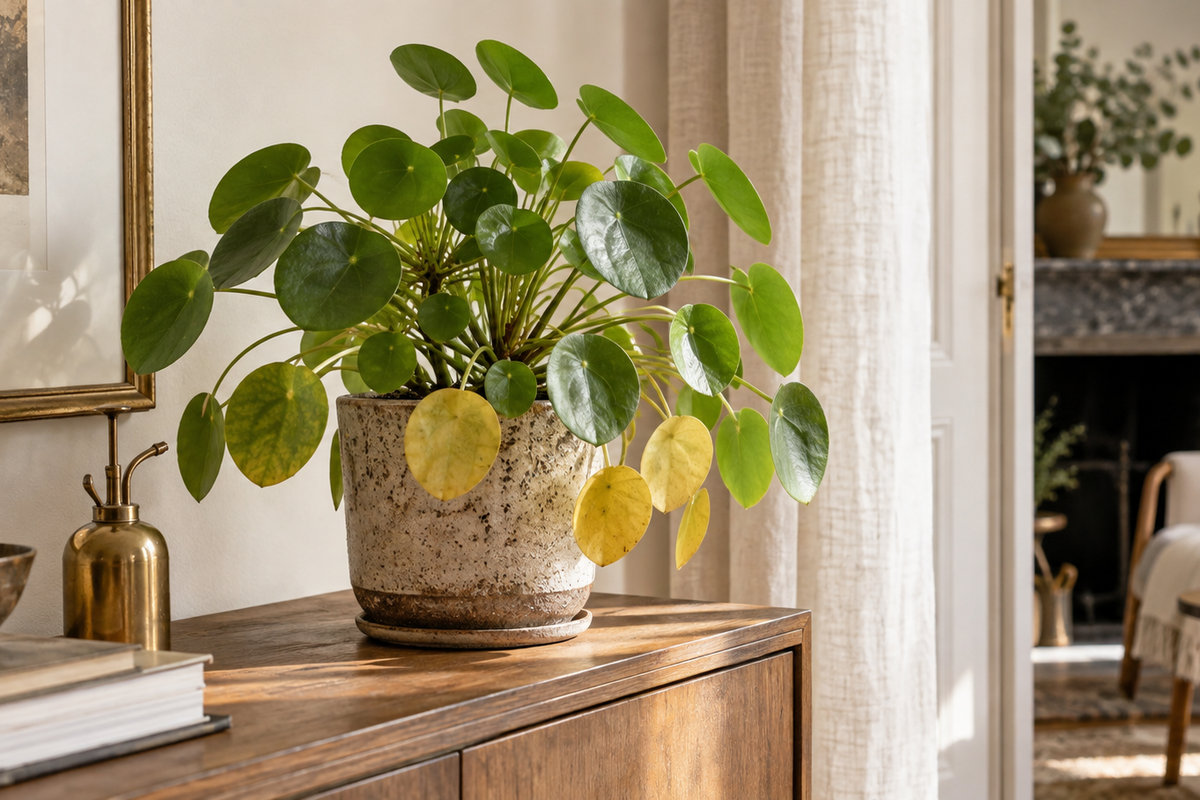 Pilea aux feuilles jaunes : observer avant de changer l’arrosage