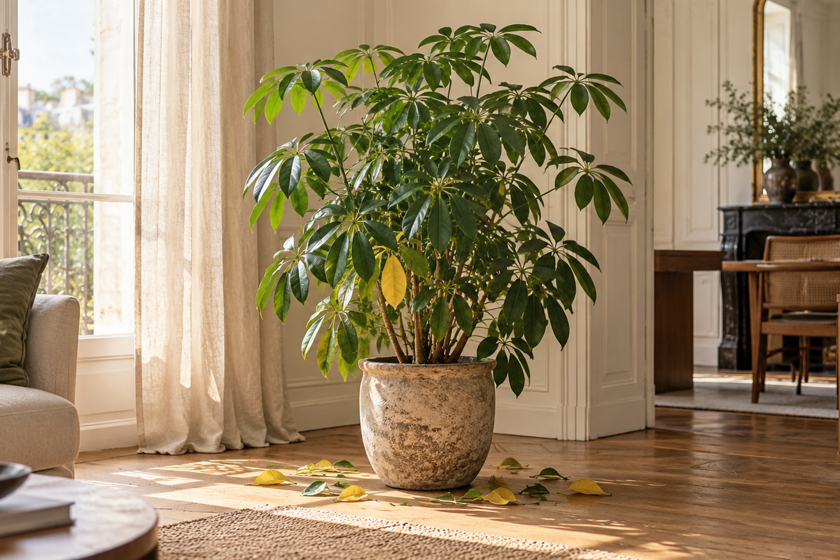 Schefflera qui perd ses feuilles : le diagnostic en 20 minutes